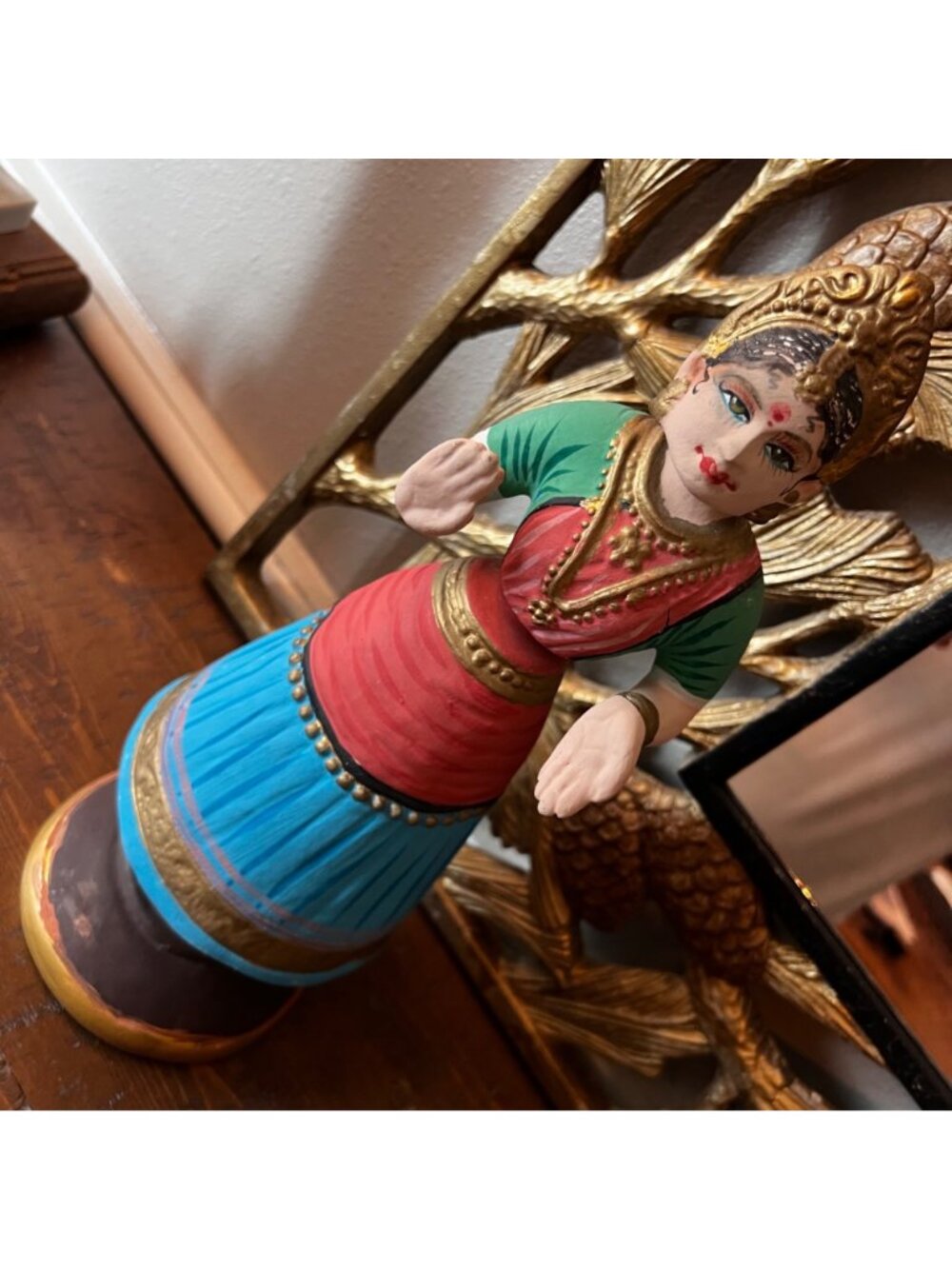 Thanjavur Dancing South Indian Vintage Wobble Doll 14 Inch